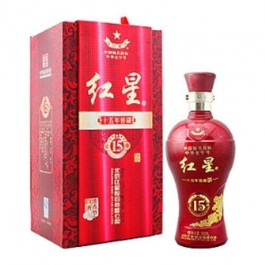 52度紅星15年窖藏濃香型白酒價格多少